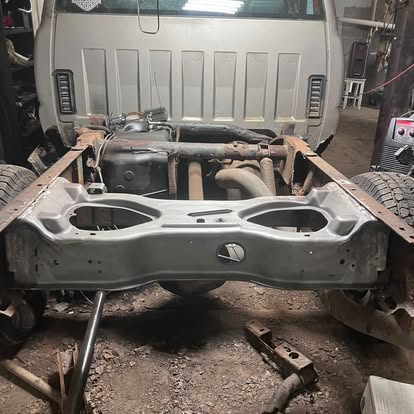 Frame-off truck build in progress
